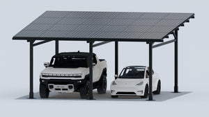 Chiko Maximo 185 Steel Solar Carport/Gazebo | 1-Car, 2-Car, 4-Car Options
