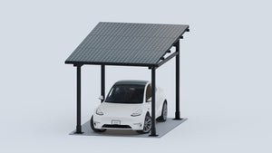 Chiko USA Premier Residential Steel Carport | Black | Solar Pergola | Solar Gazebo