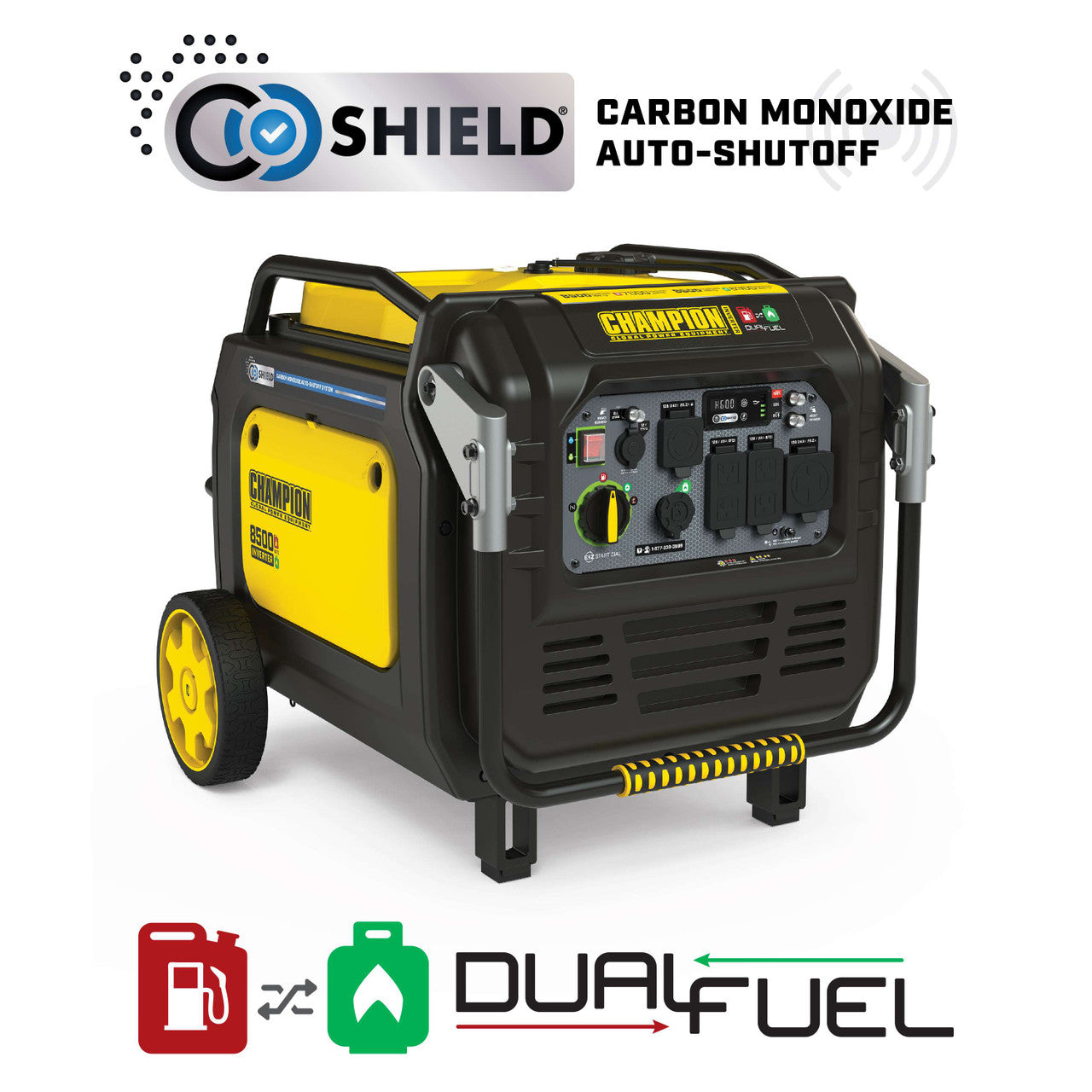 Champion 8500 Watt Dual Fuel Inverter Generator with Electric Start