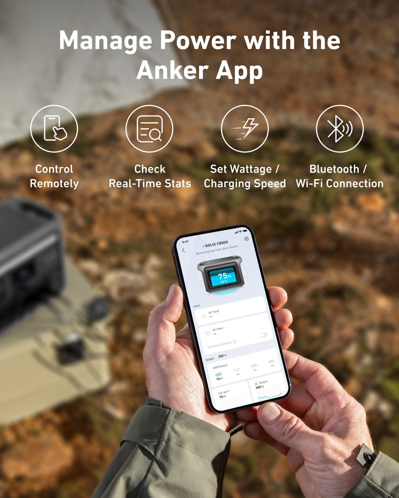 Anker SOLIX C800X Portable Power Station 768Wh | 1200W | A1755111