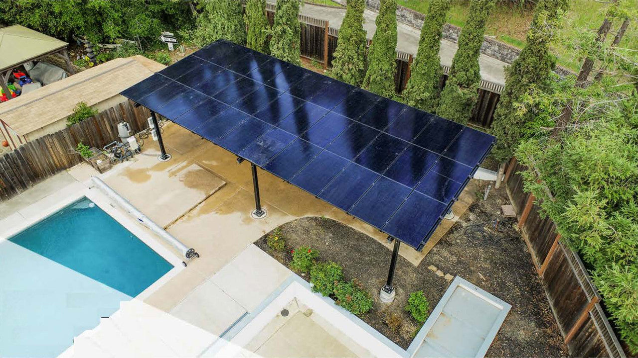 Chiko Maximo 185 Steel Solar Carport/Gazebo | 1-Car, 2-Car, 4-Car Options