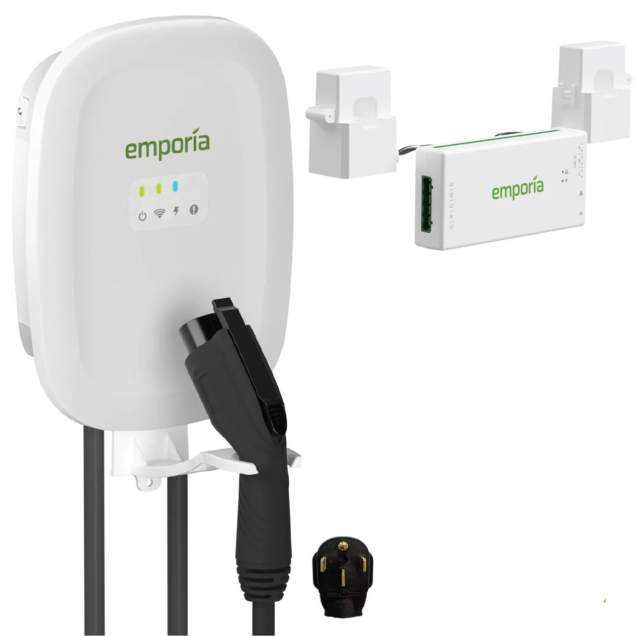 Emporia EV Charger with PowerSmart Load Management | White | NEMA 14-50 | J1772