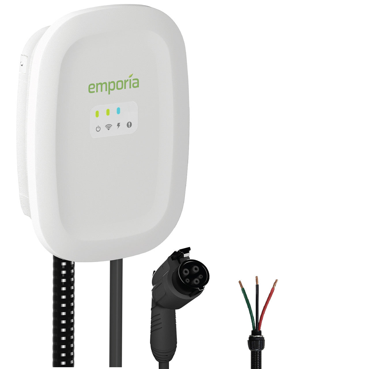 Emporia EV Charger | White | Hardwire | J1772